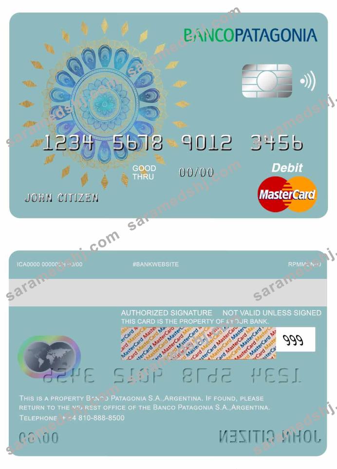 Argentina Banco Patagonia S.A. bank mastercard debit card